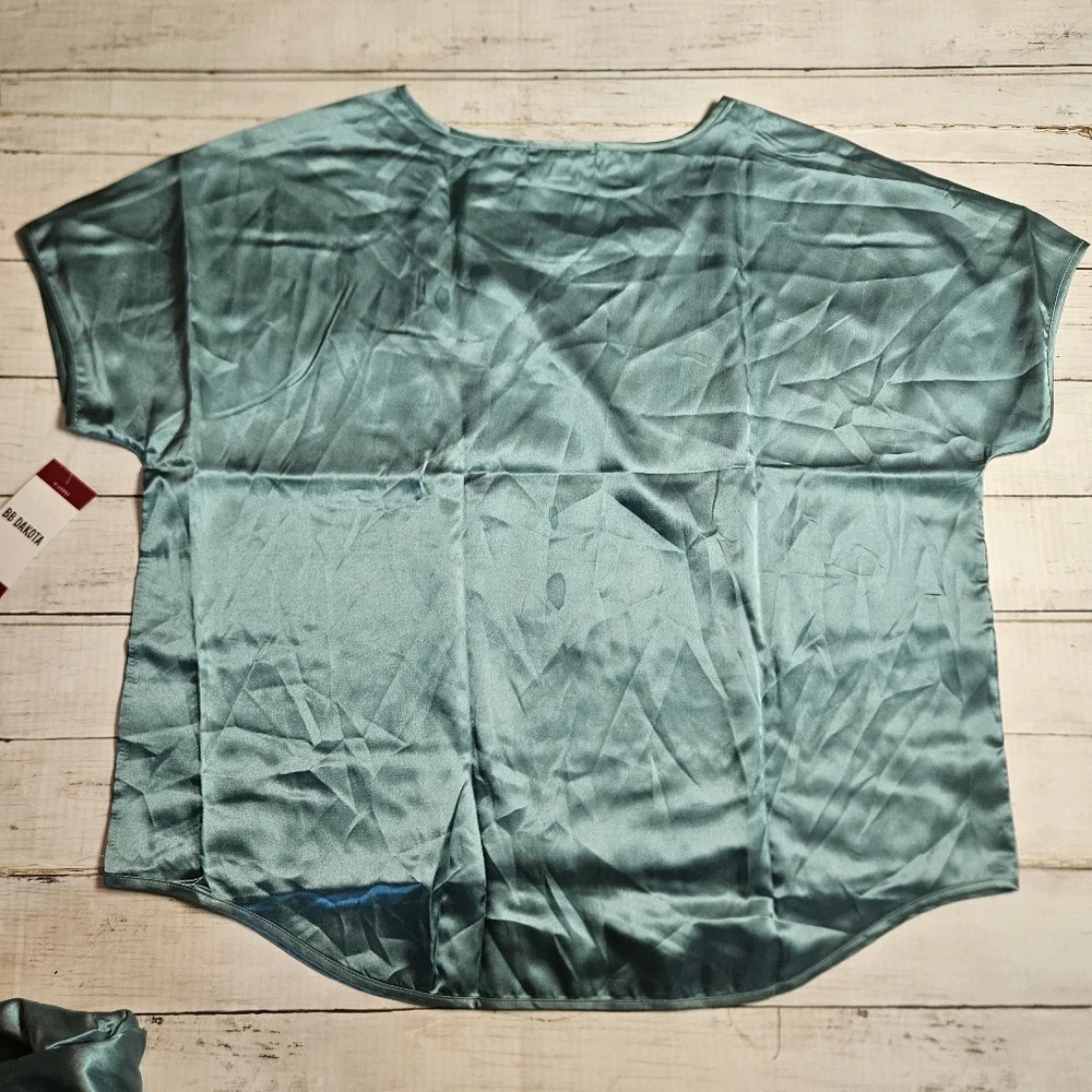 BB Dakota Teal Green 2 Piece Satin Lounge‎ Set NWT Size XL